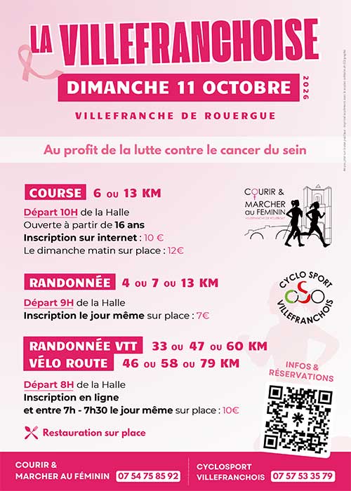 Course La Villefranchoise au profit de la lutte contre le cancer du sein