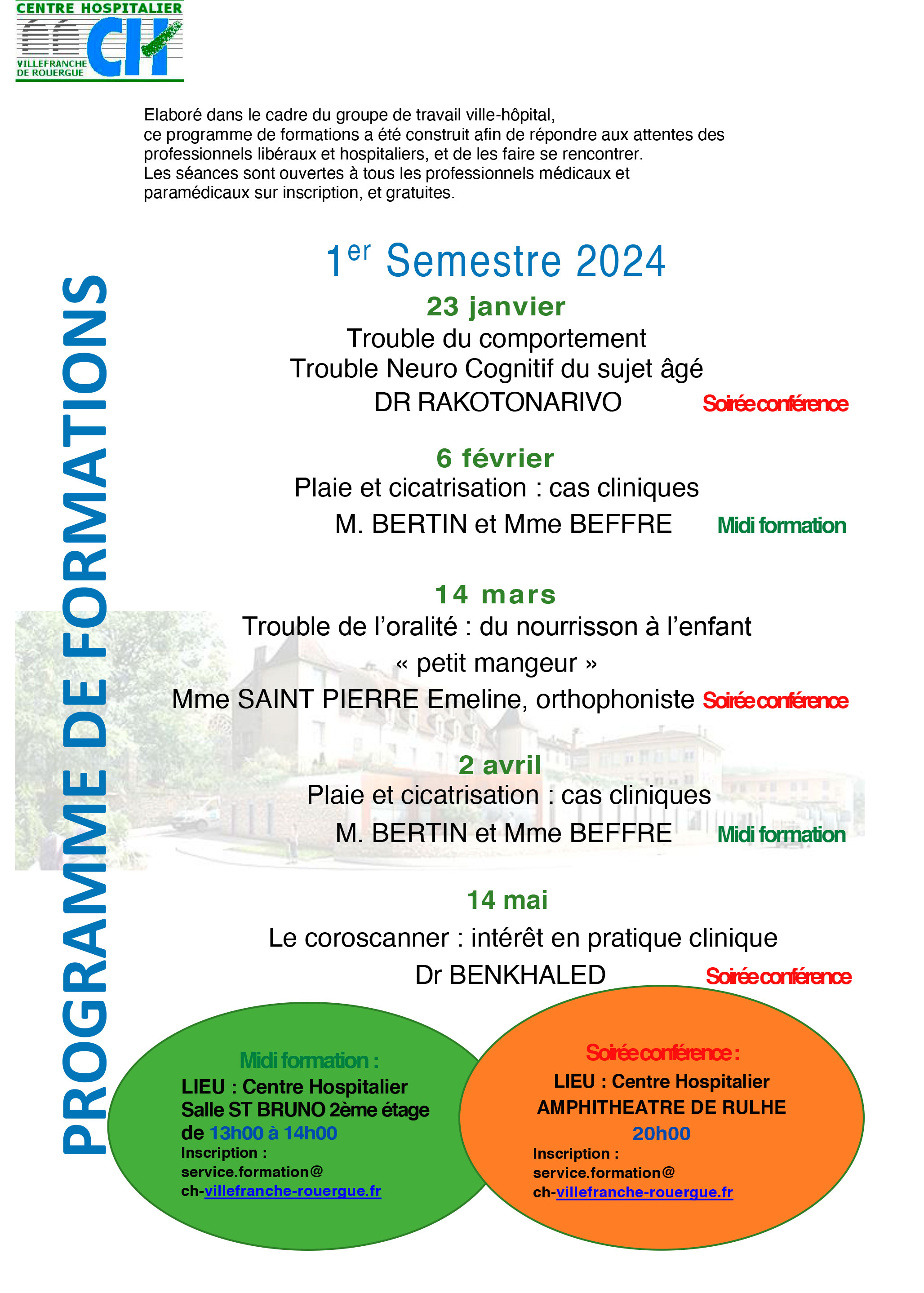 Programme des conferences